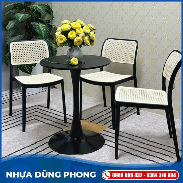 Ghế nhựa giả mây không tay